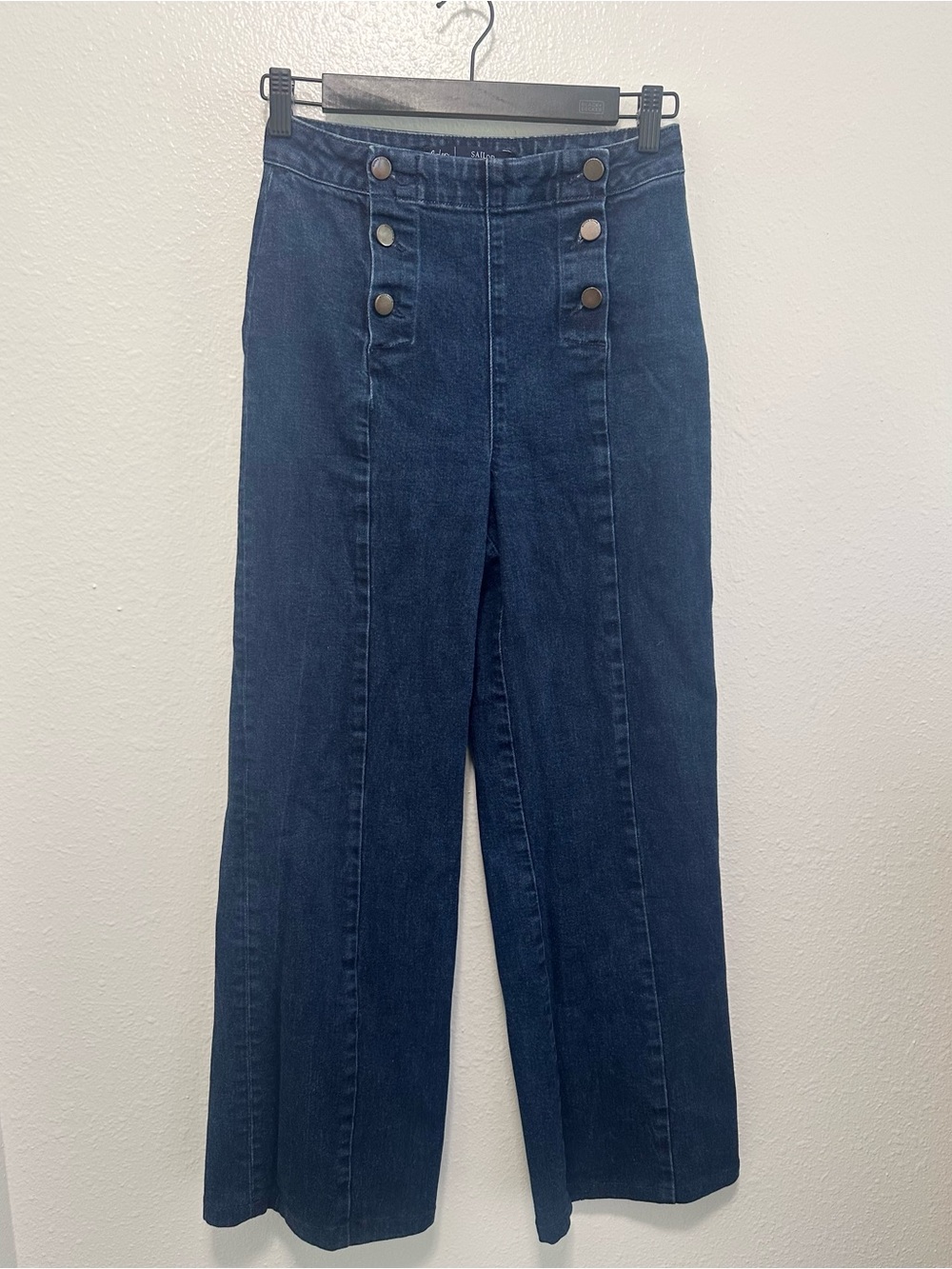 Boden Sailor Wide Leg Denim in Dark Blue